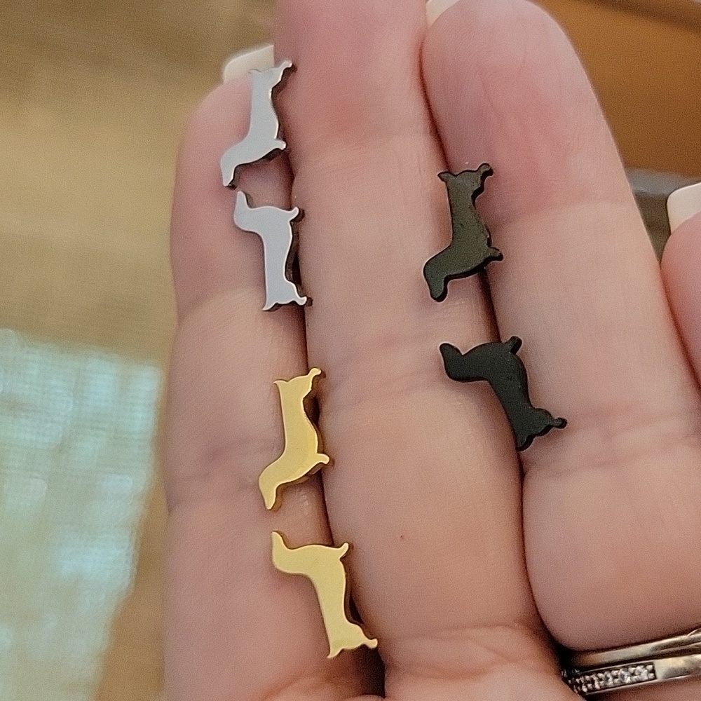 Doxie Stud Earrings, choice of color